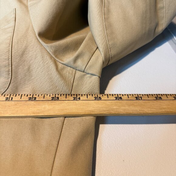 LL Bean Men 48 Tall Travel Blazer Jacket Sport Coat Tan Beige 2 Button Commute - Picture 4 of 12